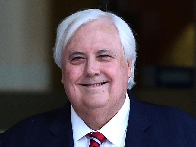 Businessman and former federal politician Clive Palmer leaves the Federal Court in Brisbane, Friday, Aug. 26, 2016. Mr Palmer took part in proceedings over the collapse of Queensland Nickel, the company behind the Yabulu Nickel refinery. (AAP Image/Dan Peled) NO ARCHIVING