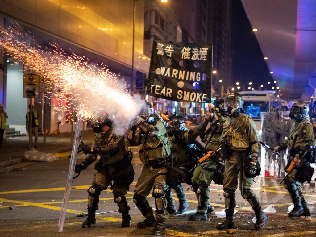Pro-democracy protesters demonstrated against a controversial extradition bill in Hong Kong since 9 June in several violent clashes. Picture: Laurel Chor/Getty Images