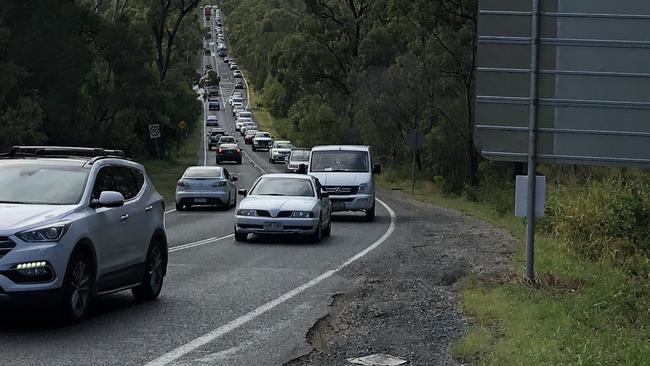 Yawalpah Road at Pimpama during morning peak hour just off the M1.