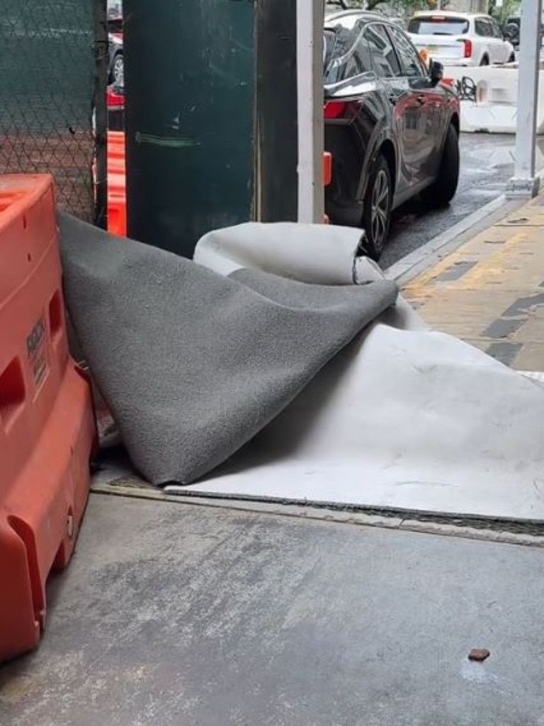 What looks to be an average carpet is actually a human named Kevin. Picture: TikTok/Paretay