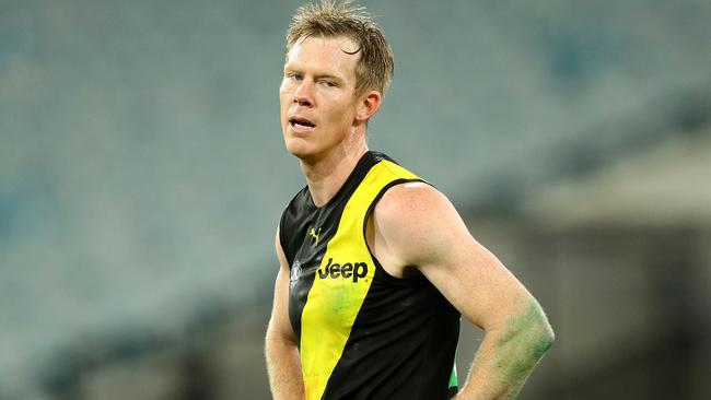 Jack Riewoldt has gone goalless against Collingwood and Hawthorn.