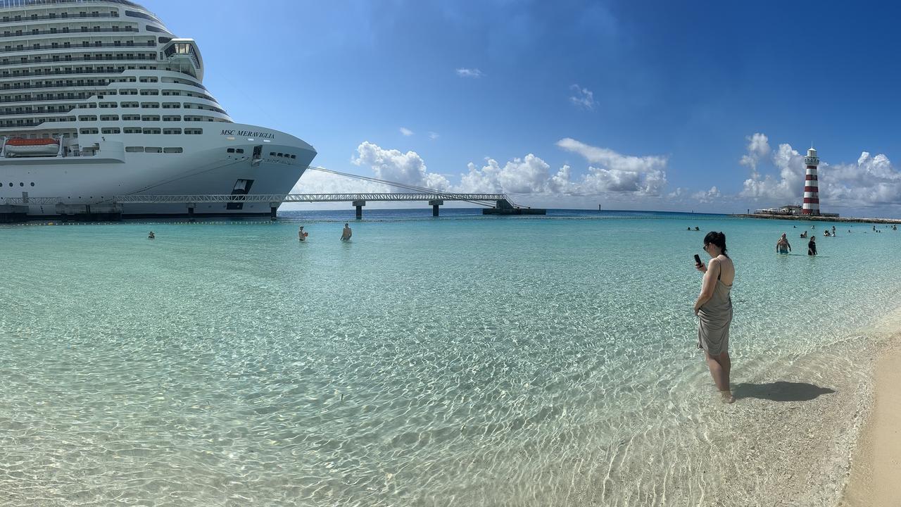 That Bahamas water just makes you want to dive in. Picture: News.com.au / Jasmine Kazlauskas