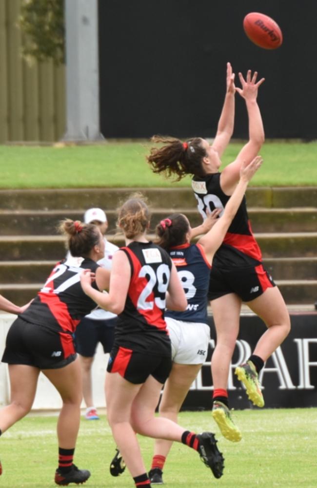 SA Little Legend Lauren Young, 15, West Adelaide (AFLW), is a dedicated player and an asset to any team she joins. She recently kicked 3.1 and had 17 disposals. She won the U18 medal at 14 years. She leads the competition for disposals and marks. Picture supplied.