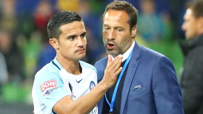 Who will replace John van’t Schip as coach of Melbourne City — and Tim Cahill? Picture: Getty Images