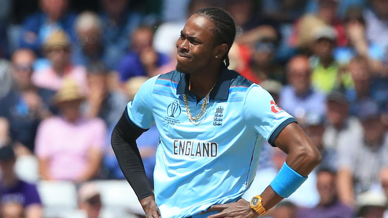 Jofra Archer went wicketless against Pakistan. Photo: Lindsey Parnaby/AFP.