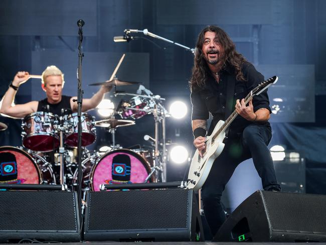 Dave Grohl on stage with the Foo Fighters earlier this year. Picture: Getty Images