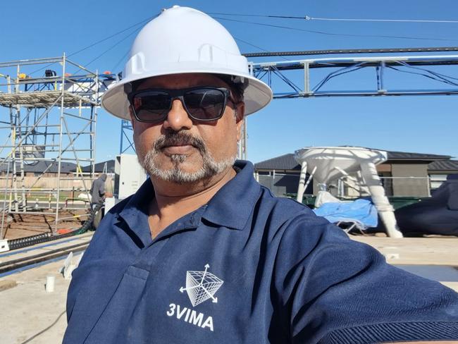 Entrepreneur Jai Ranaganathan from 3VIMA is ready to program 3D concrete printers to build houses. Picture: Supplied