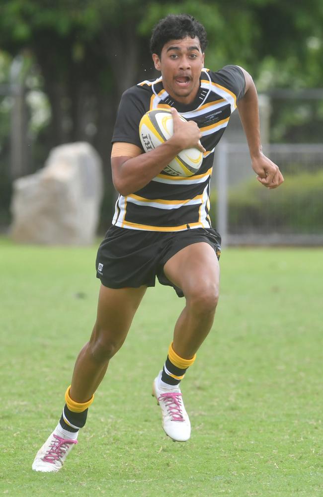 QLD Rugby Union State Championships (17-18 years boys) at the Townsville Sports Precinct. Saturday May 24. Wide Bay against Capricorn. Picture: Evan Morgan