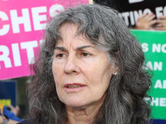 Chrissie Foster who's daughter was abused by a catholic priest is seen outside the County court at Cardinal George Pell's trial at County Court in Melbourne, Australia, Wednesday, February 27, 2019. Cardinal Pell, once the third most powerful man in the Vatican and AustraliaÃâ¢s most senior Catholic, has been found guilty of child sexual abuse after a trial in Melbourne. (AAP Image/David Crosling) NO ARCHIVING