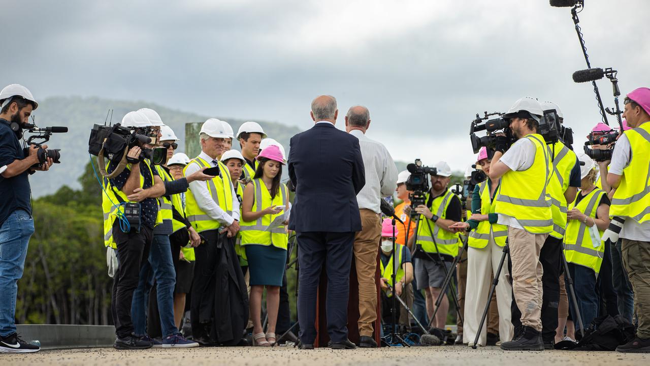 Prime Minister Scott Morrison at a Marine Precinct Announcement at Norship Cairns. Picture: Jason Edwards