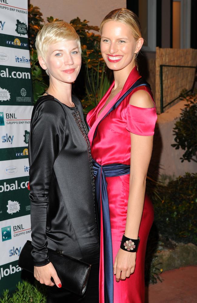 Anna Maria Mostrom and Karolina Kurkova. (Photo by Venturelli/Getty Images)