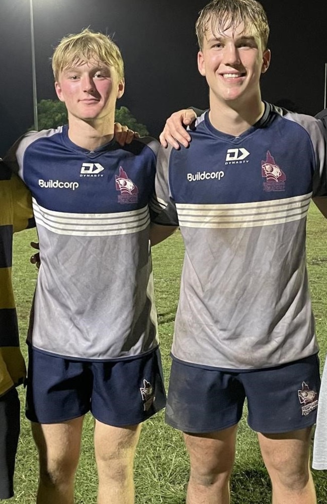 Tom Howard (left) and Jasper Barry (right) at the Emerging Reds Cup.