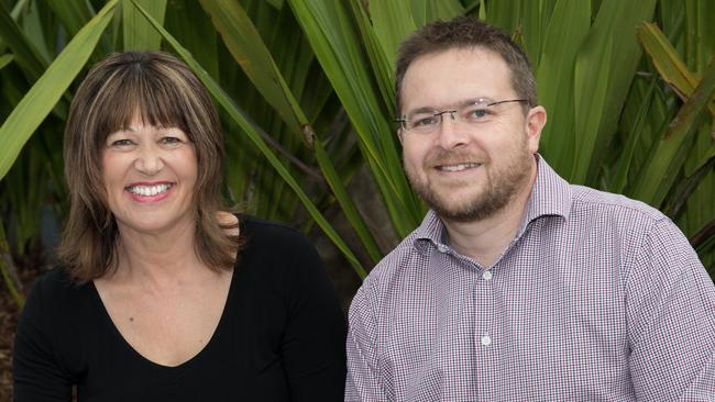 Re-elected Moreton Bay councillors Denise Sims and Matt Constance.