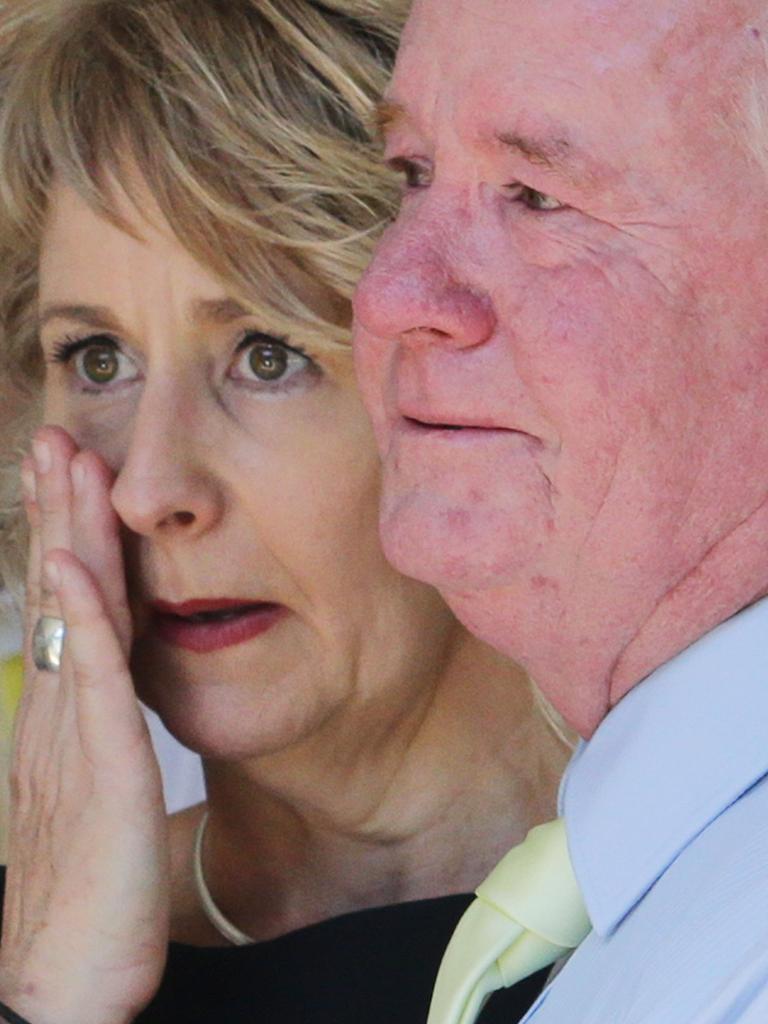 Marilyn's brother Rex and sister Lenore at her funeral in 2015