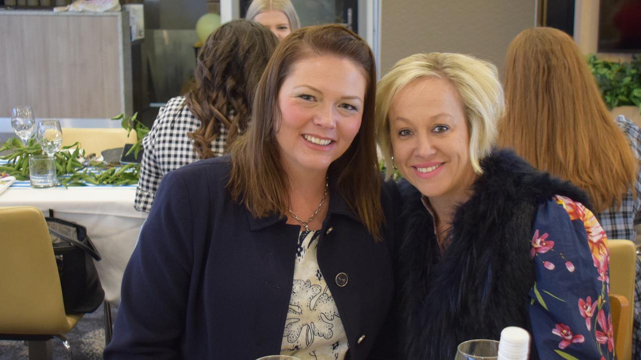 Kate Miguel and Bree Franz at the Dalby Diehards Ladies Long Lunch 2022. Picture: Emily Devon.