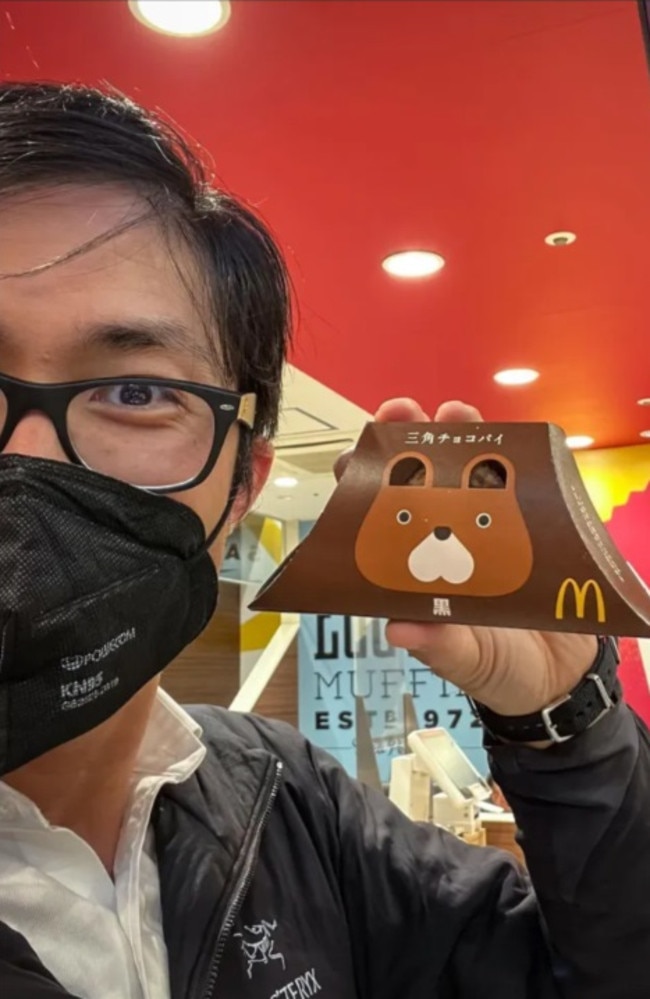 Gary shows off the different food products available in McDonald’s across the world. Picture: Instagram/garyhe