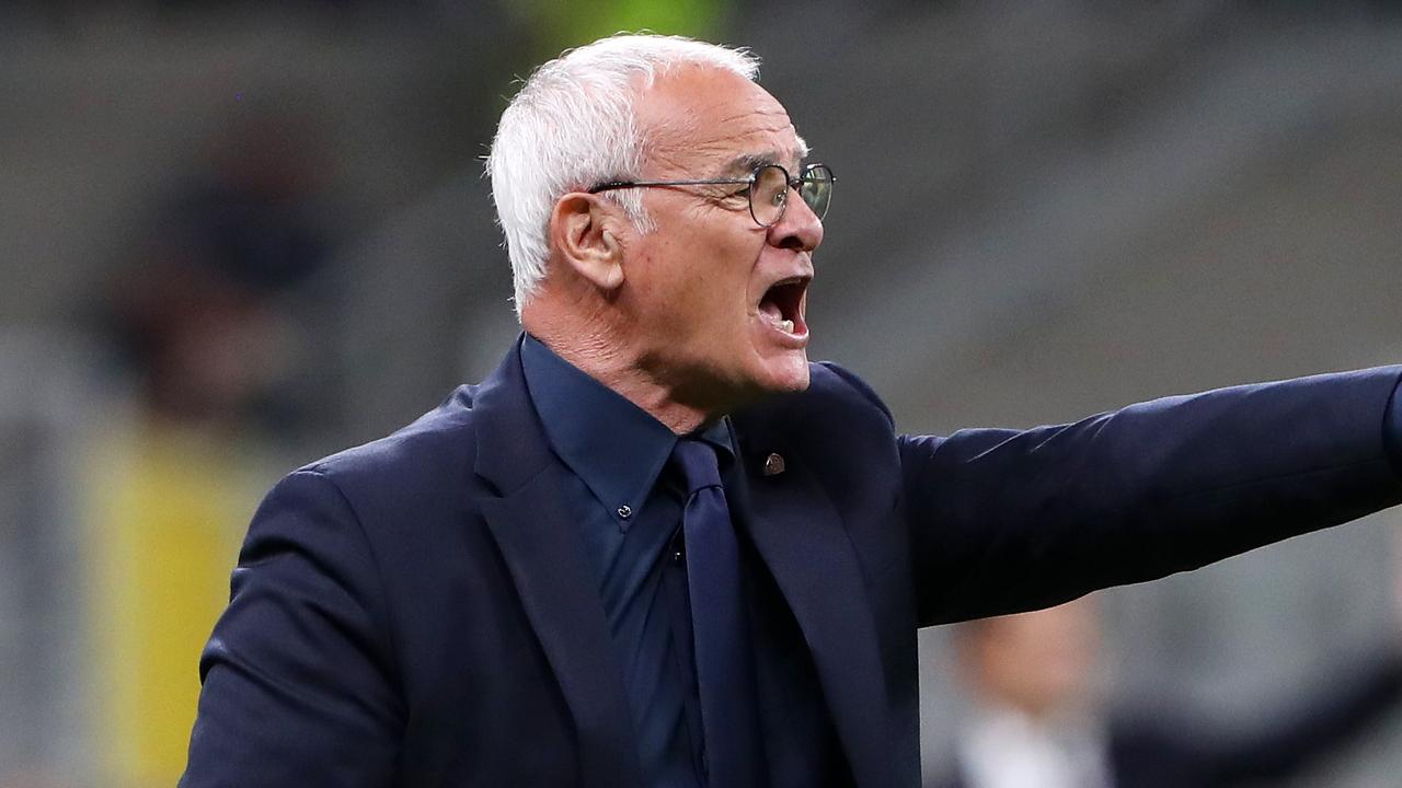 MILAN, ITALY - APRIL 14: Claudio Ranieri, Head Coach of Cagliari Calcio, reacts during the Serie A TIM match between FC Internazionale and Cagliari at Stadio Giuseppe Meazza on April 14, 2024 in Milan, Italy. (Photo by Marco Luzzani/Getty Images)