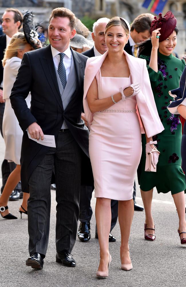 Nick Candy and Holly Candy arrive ahead of the wedding of Princess Eugenie of York to Jack Brooksbank at Windsor Castle on October 12, 2018 in Windsor, England. (Photo by Matt Crossick - WPA Pool/Getty Images)