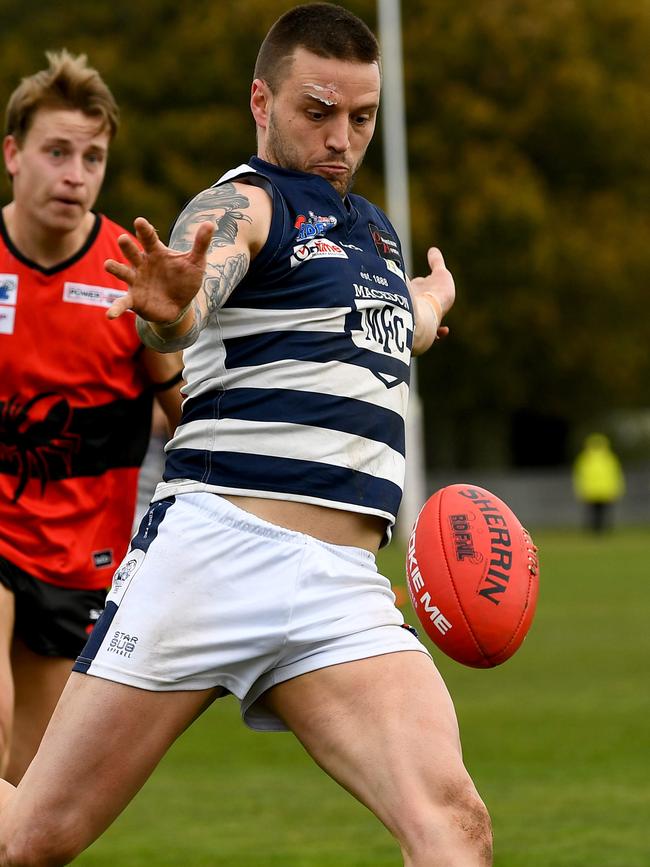 Jason Cooke in action for Macedon. Picture: Josh Chadwick