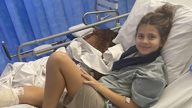 Alexis Lloyd, 12, suffered a broken leg and collarbone after being hit by a car in Willetton on Tuesday June 27.