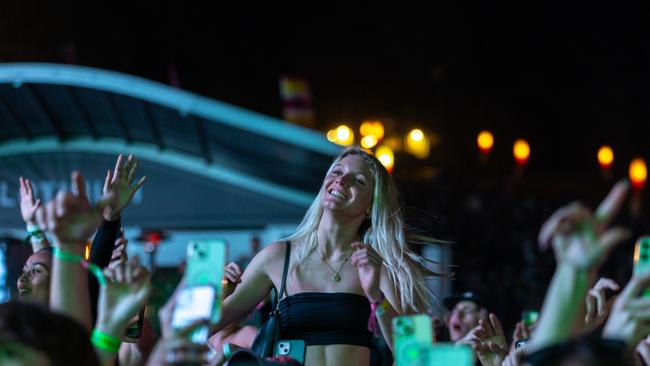 Flume plays to crowds at Splendour in the Grass in 2023. Picture: Danielle Smith/Newswire