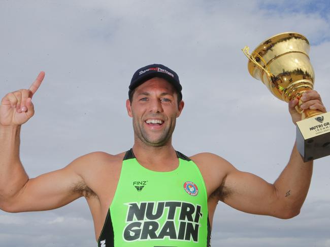 Kendrick Louis after winning the Nurri-Grain ironman crown. Pic: HarvPix