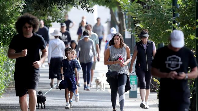 Sick of walking the same old streets? Some lucky suburbs can now cut a lap of The Tan. Picture: The Australian.