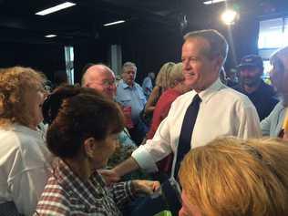 Bill Shorten meeting the locals in Lismore. Picture: Hamish Broome