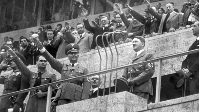 Adolf Hitler opens the Berlin Olympic Games in 1936.