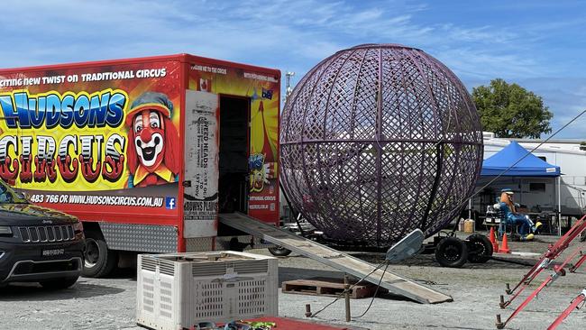 The Globe of Death is a consistent crowd drawer to the circus. Photo: Fergus Gregg