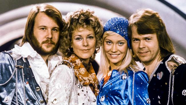 ABBA became instantly famous after winning Eurovision with ‘Waterloo’ in 1974. Picture: AFP.