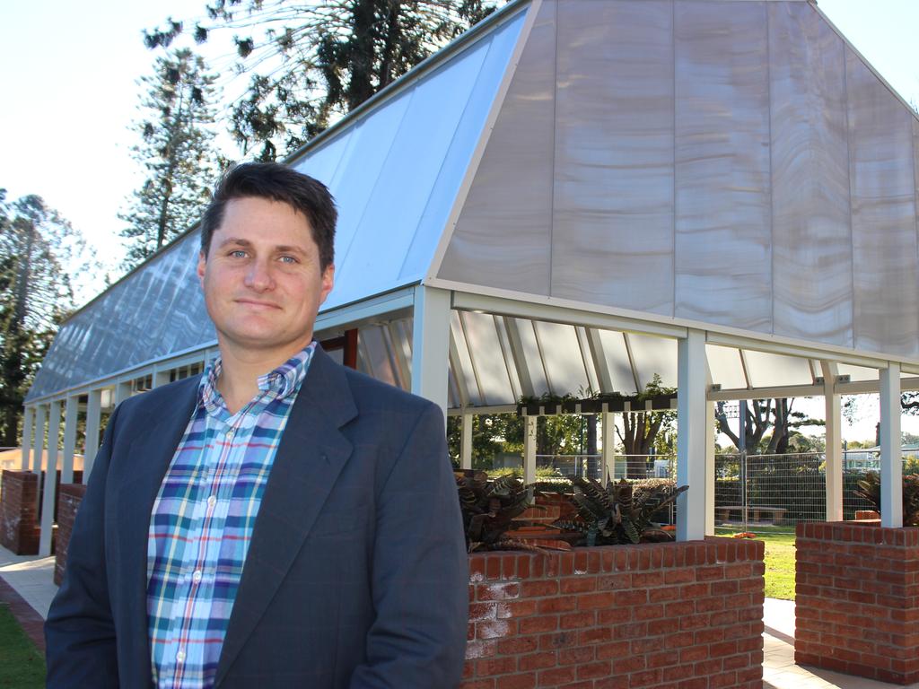 Toowoomba Regional Council's Cr Tim McMahon says the new Queens Park interpretive shelter honours the old convervatory, which stood nearby until the 1950s.