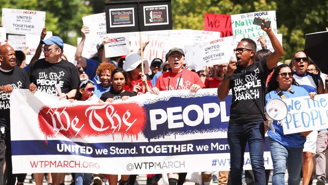 Demonstratorsin a We The People March that took place in the wake of recent Supreme Court rulings. Picture: Getty Images via AFP.