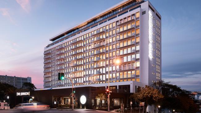 Exterior of The Johnson hotel in Brisbane, which is part of the Art Series Hotel Group sold to Mantra.