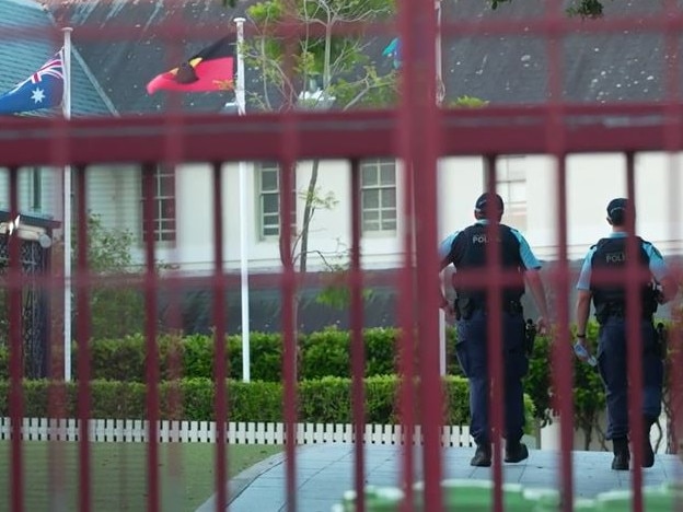 Officers on patrol as part of Operation Shelter following an anti-Semitic attack in Woollahra