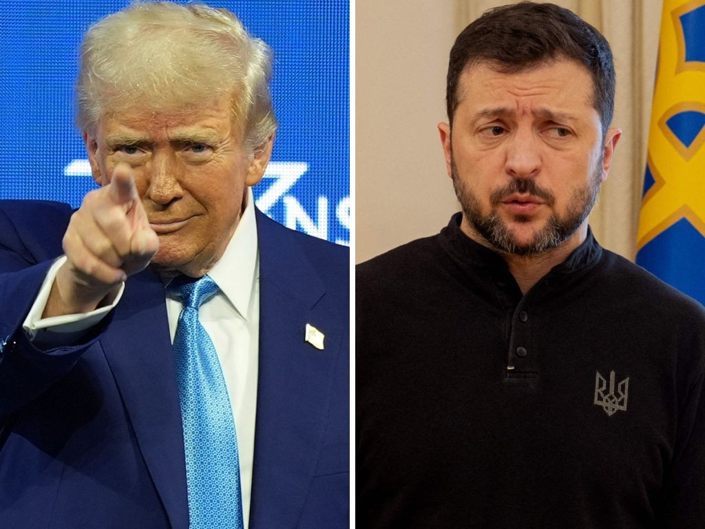 US President Donald Trump and Ukraine President Volodymyr Zelensky.