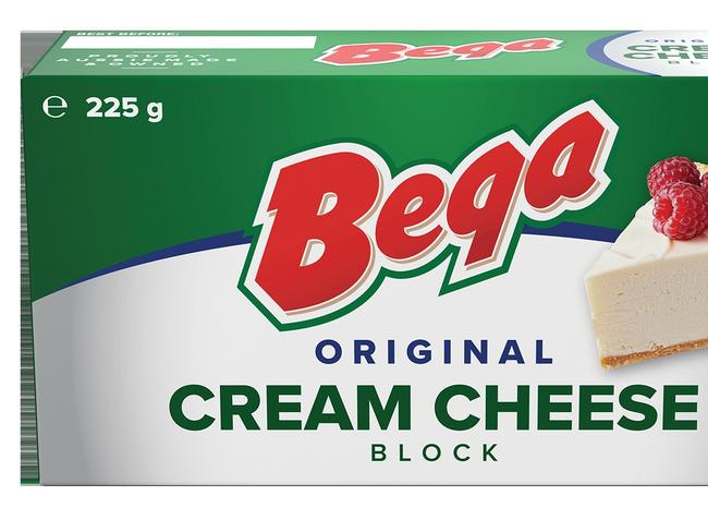 **HOLD FOR NETWORK - DO NOT USE* A new cheese war has begun with Bega taking on Kraft with a new Australian owned and made cream cheese., Bega’s new block and spreadable cream cheese will hit supermarket shelves next week, with the 180-year-old company dubbing it “Australia’s cream cheese”. Picture: Supplied