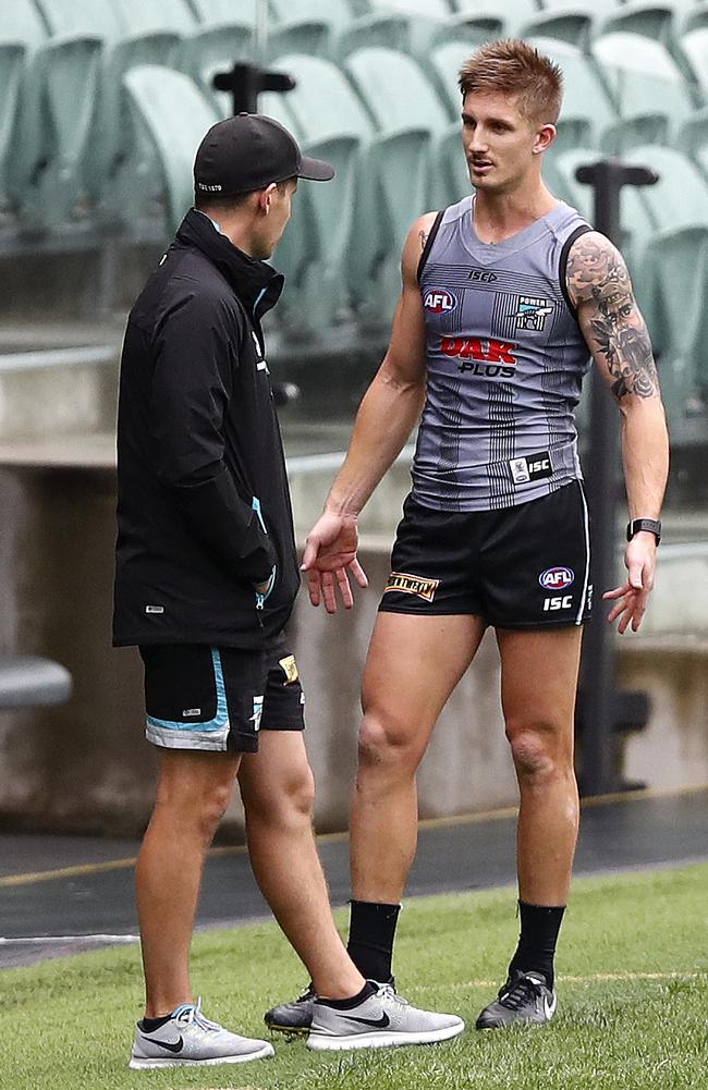 Hamish Hartlett missed Port’s big win over Carlton. Picture: Sarah Reed