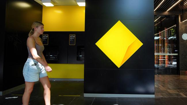 MELBOURNE AUSTRALIA - NewsWire Photos MARCH 8, 2024: Generic photos of people walking past the Commonwealth Bank in Melbourne.Picture: NCA NewsWire / Luis Enrique Ascui