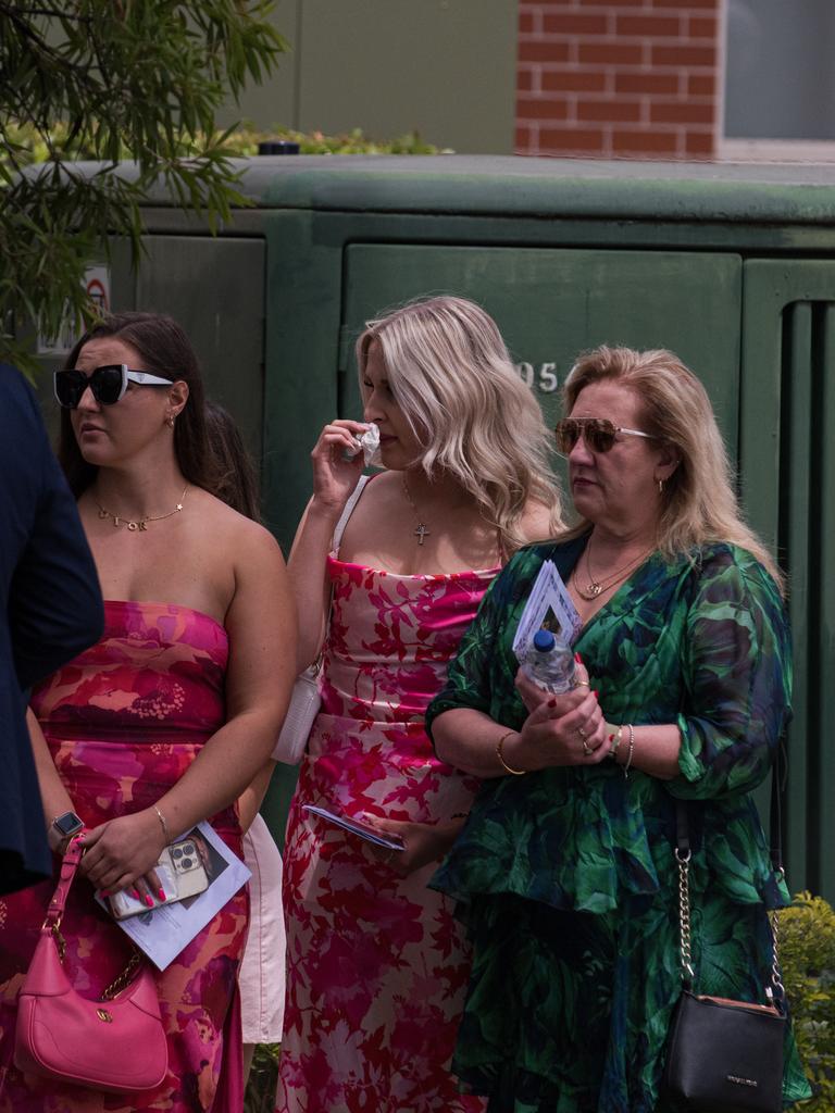 Lilie’s friends and family chose to wear bright colours at her service at Danebank College in Sydney. Picture: NCA NewsWire / Flavio Brancaleone