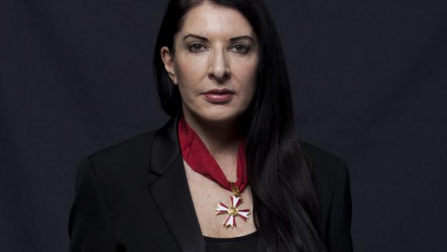 Artist Marina Abramovic with the Austrian Commander Cross she received in 2008 for her work in the arts. Picture: Reuters
