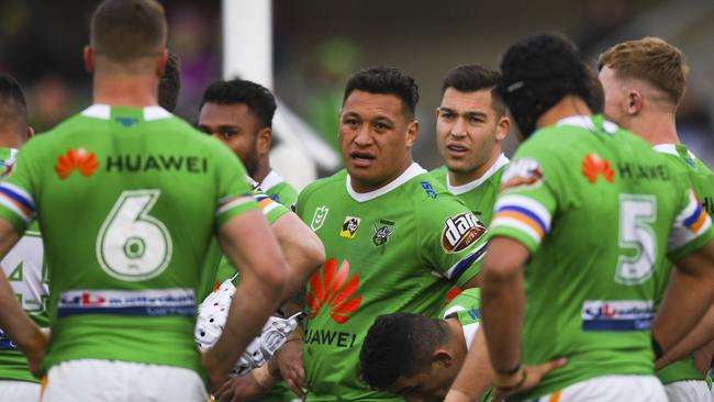 The Raiders were upset by the Warriors in their last match before the NRL finals. Picture: AAP