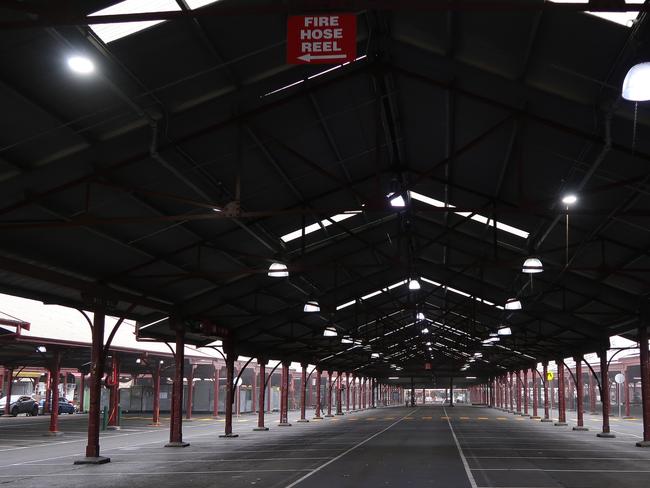 A deserted Victoria Market in Melbourne. Picture: Getty