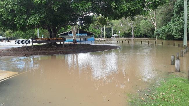 The roundabout at the entrance to Alexander Clark Park, Loganholme on Tuesday. Picture: Supplied