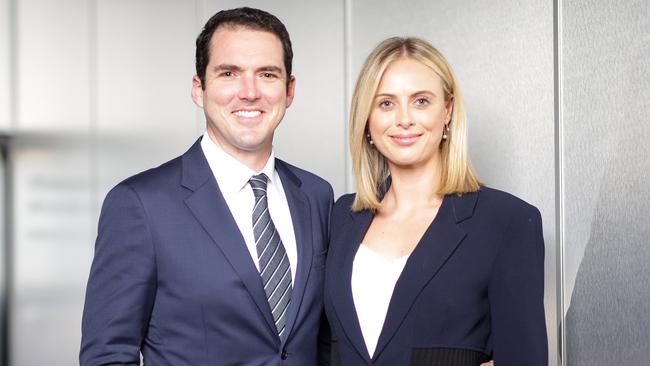 Peter Stefanovic and Sylvia Jeffreys at the Sky News Lawyer X The Untold Story Screening held at Foxtel on Oxford in Paddington. Picture: Christian Gilles