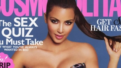 Kim Kardashian on the cover of Cosmopolitan magazine in Australia.