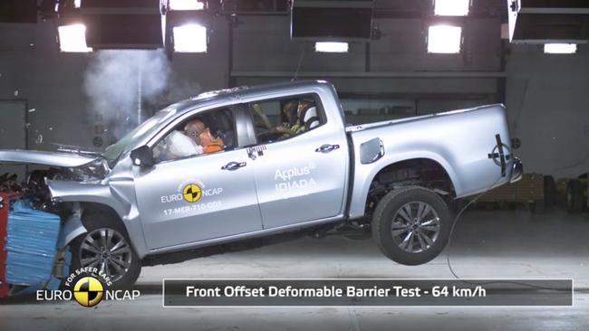 The Mercedes-Benz X Class ute has earned top marks for safety, although it still lacks some other advanced safety features. Picture: Supplied.