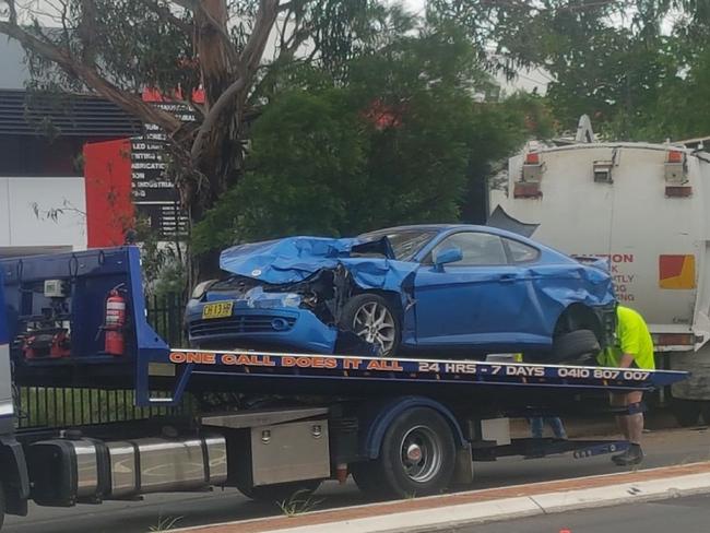 At least six cars were destroyed in the Badgally Rd incident. Picture: Daniel Zautsen