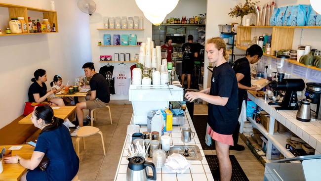 Deli Dakota’s tight and cosy interior. Picture: Richard Walker