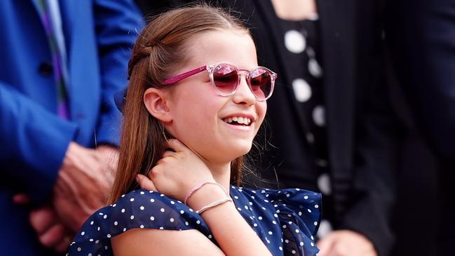 Princess Charlotte wore friendship bracelets while at Wimbledon, where she attended the men’s final. Picture: ike Egerton/PA/The Times